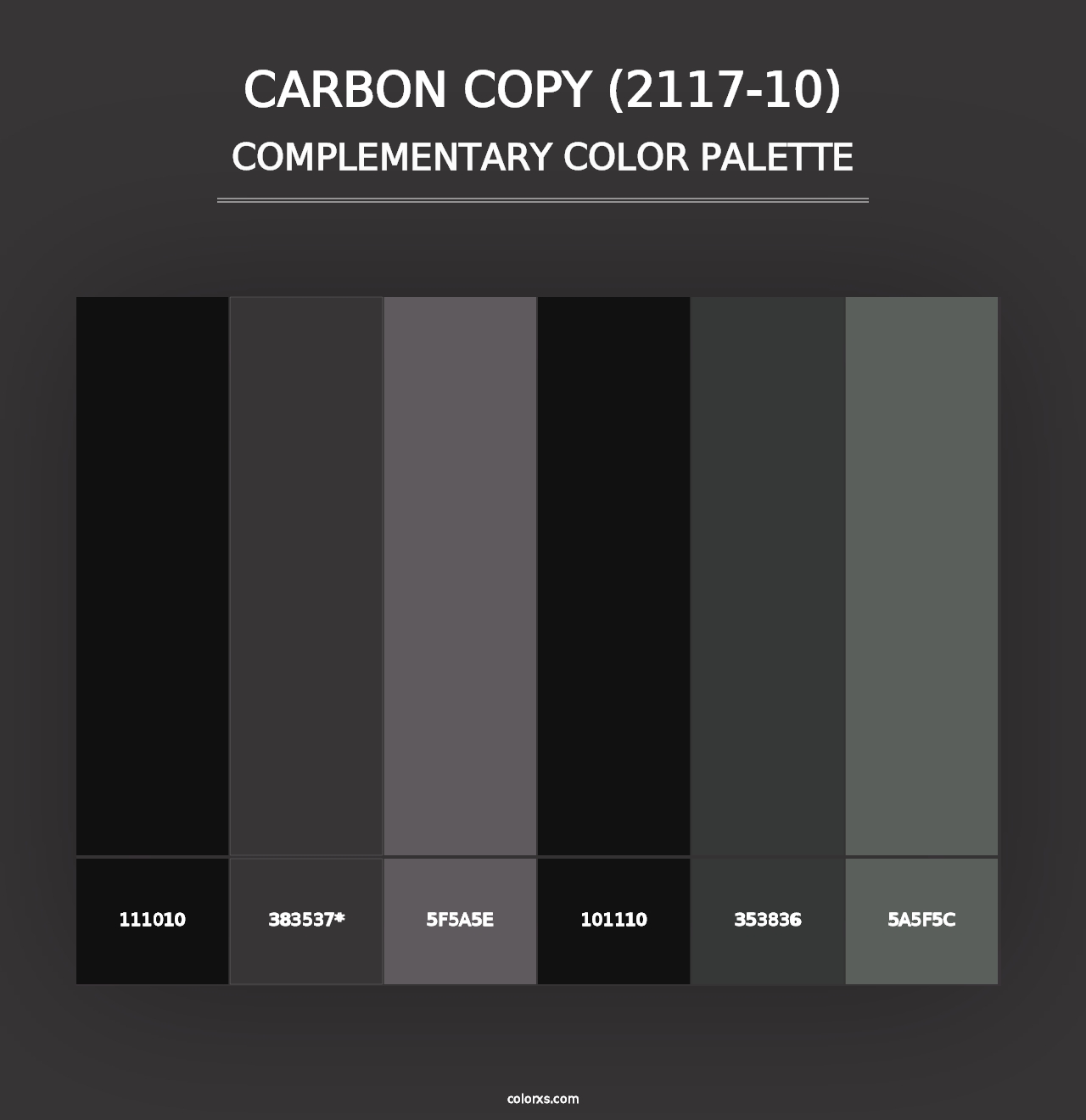 Carbon Copy (2117-10) - Complementary Color Palette