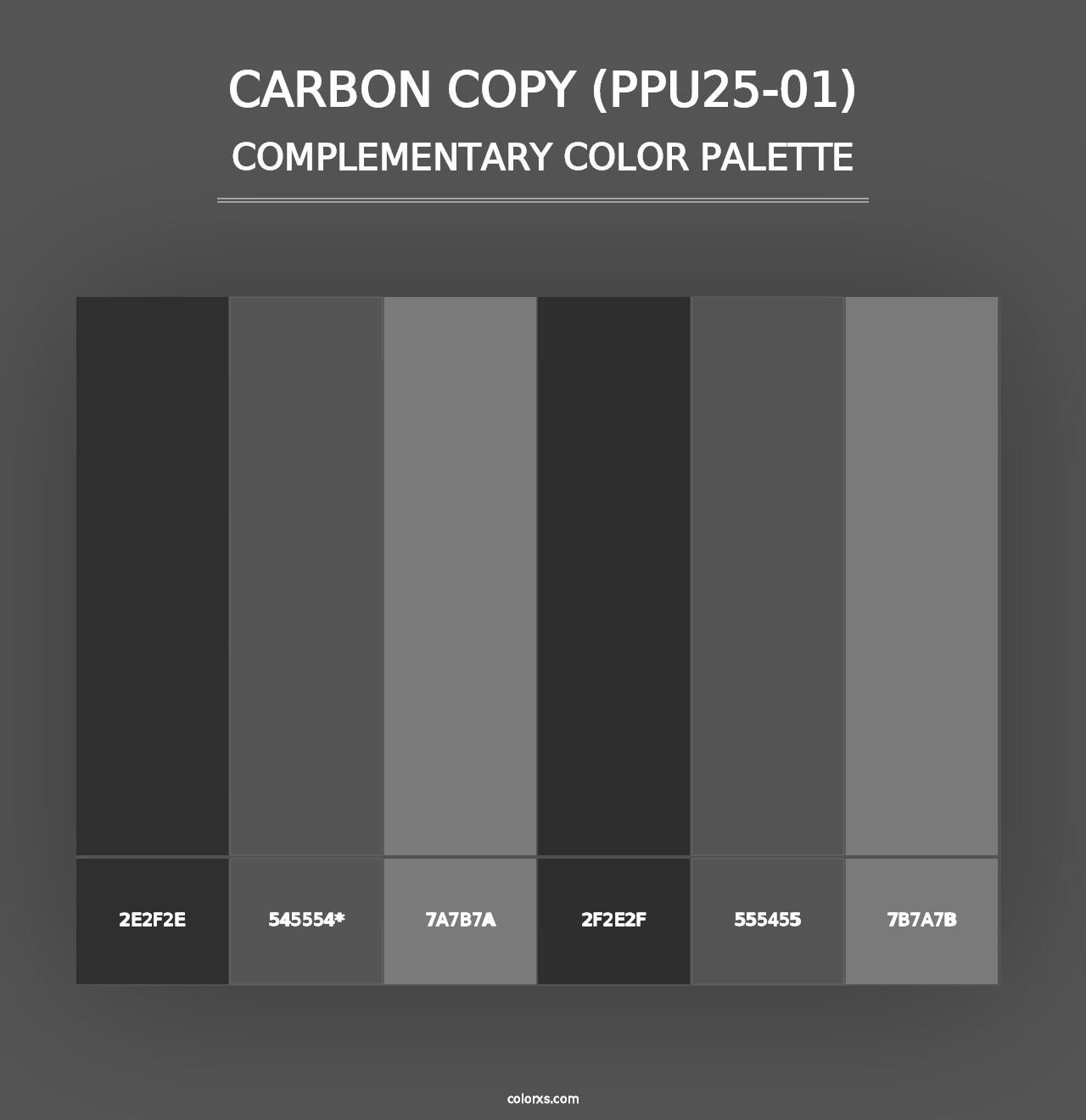 Carbon Copy (PPU25-01) - Complementary Color Palette