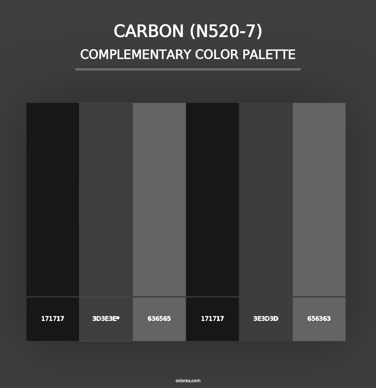 Carbon (N520-7) - Complementary Color Palette