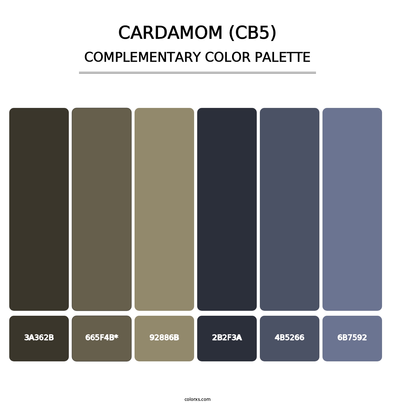 Cardamom (CB5) - Complementary Color Palette