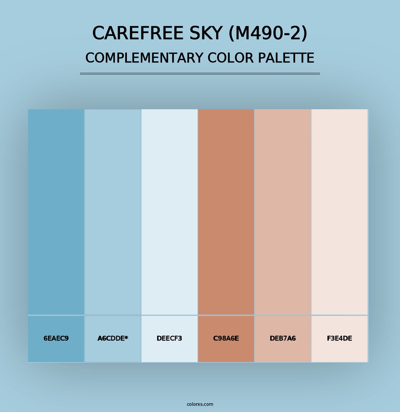 Carefree Sky (M490-2) - Complementary Color Palette