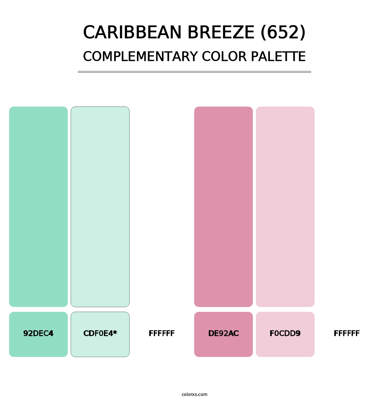 Caribbean Breeze (652) - Complementary Color Palette