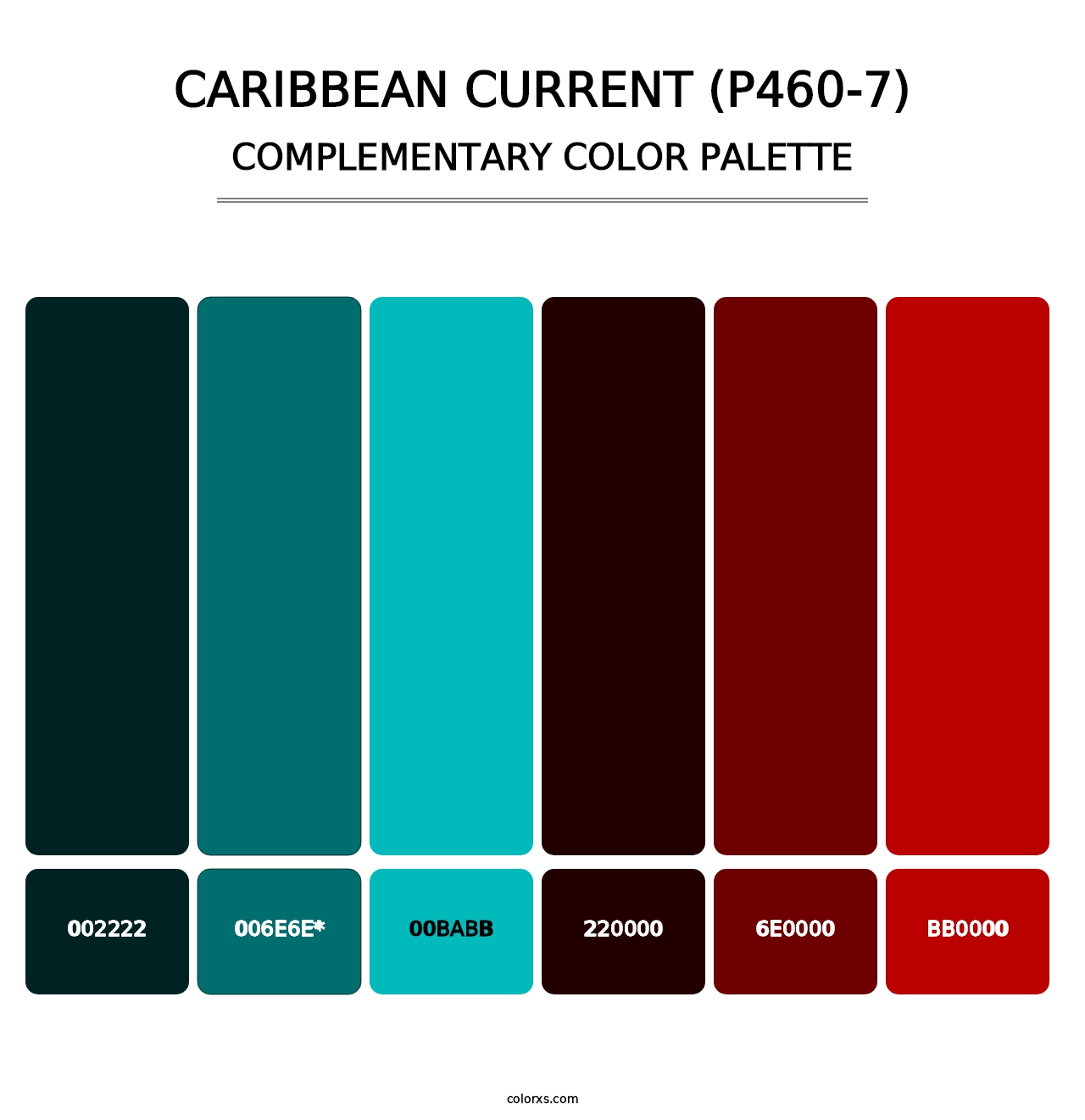 Caribbean Current (P460-7) - Complementary Color Palette