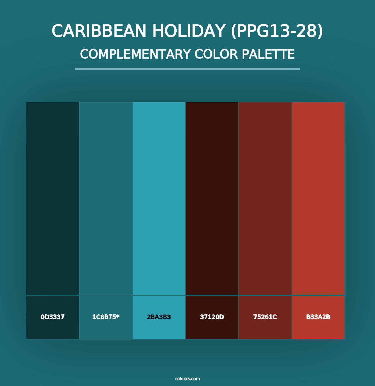 Caribbean Holiday (PPG13-28) - Complementary Color Palette