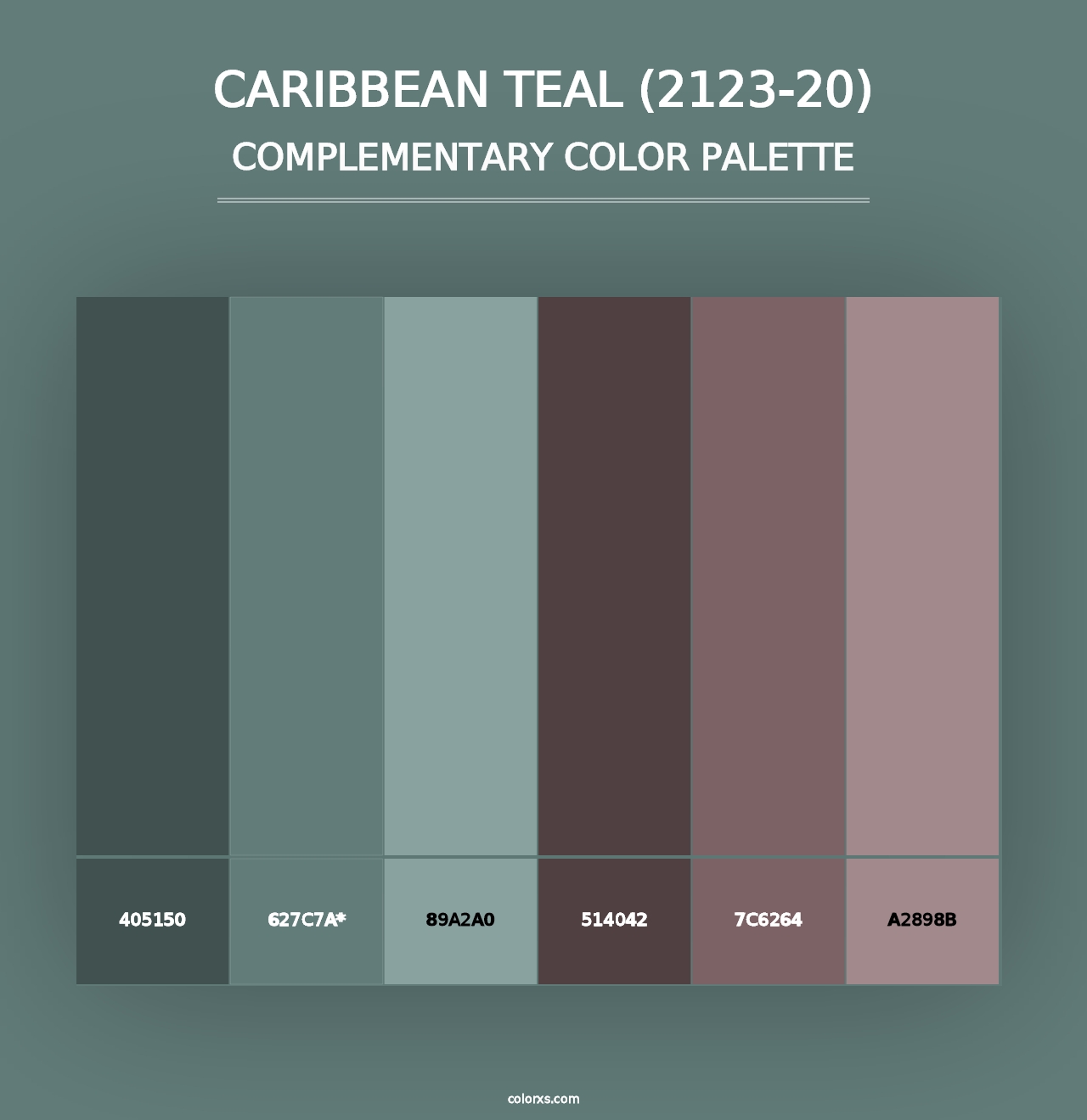 Caribbean Teal (2123-20) - Complementary Color Palette