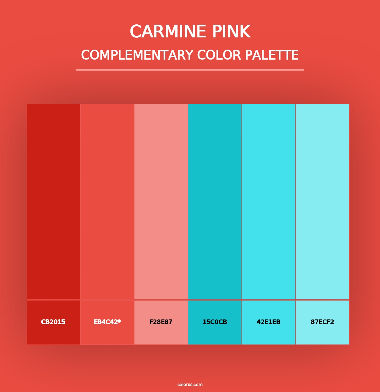 Carmine Pink - Complementary Color Palette