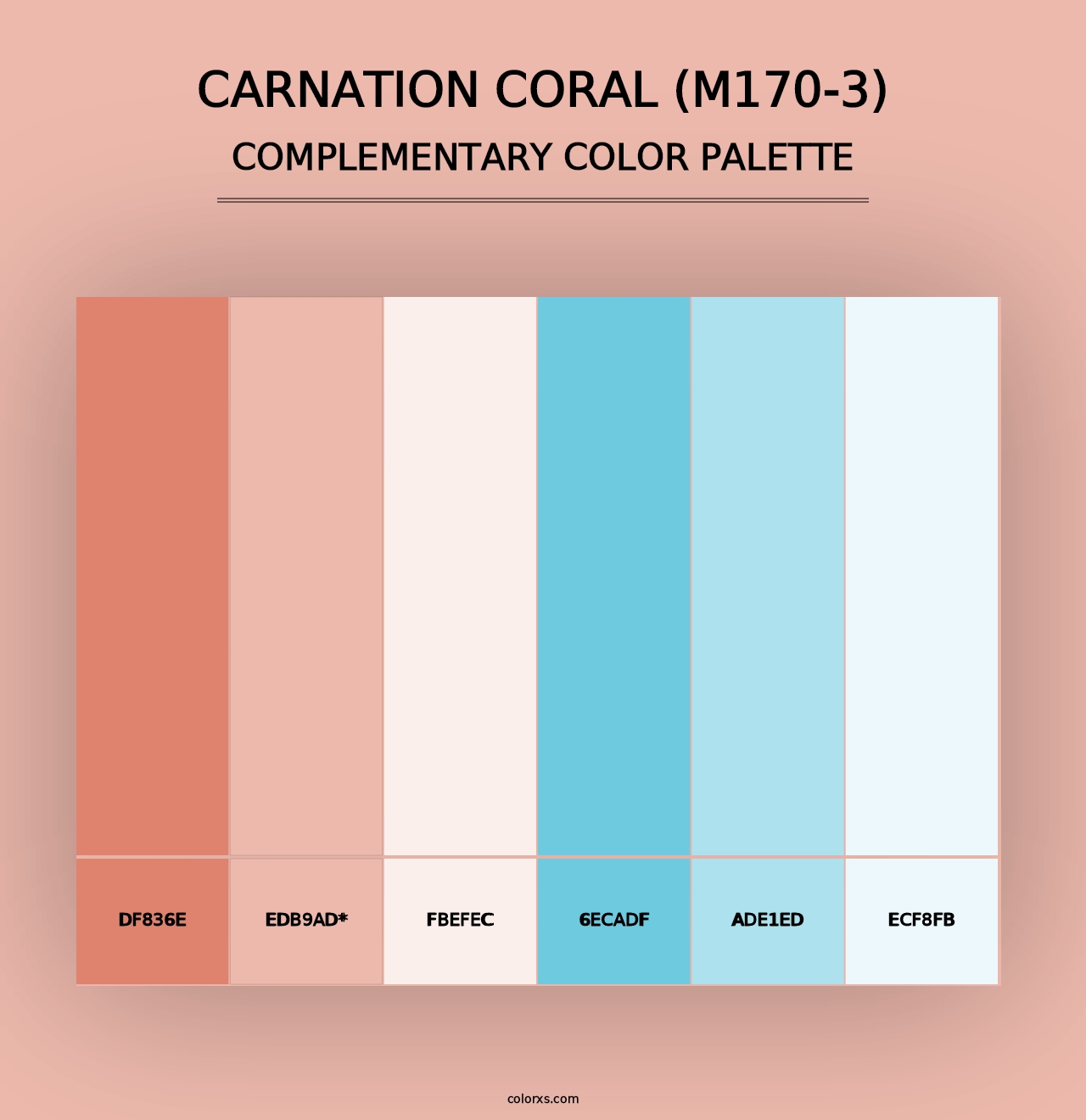 Carnation Coral (M170-3) - Complementary Color Palette