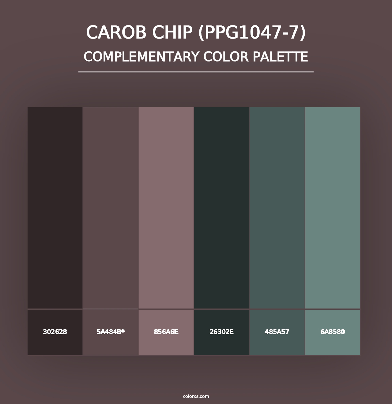 Carob Chip (PPG1047-7) - Complementary Color Palette