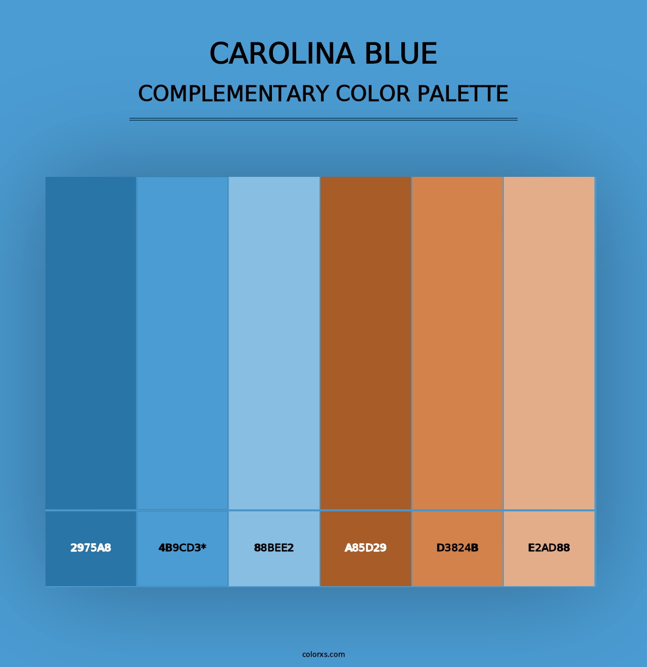 Carolina Blue - Complementary Color Palette