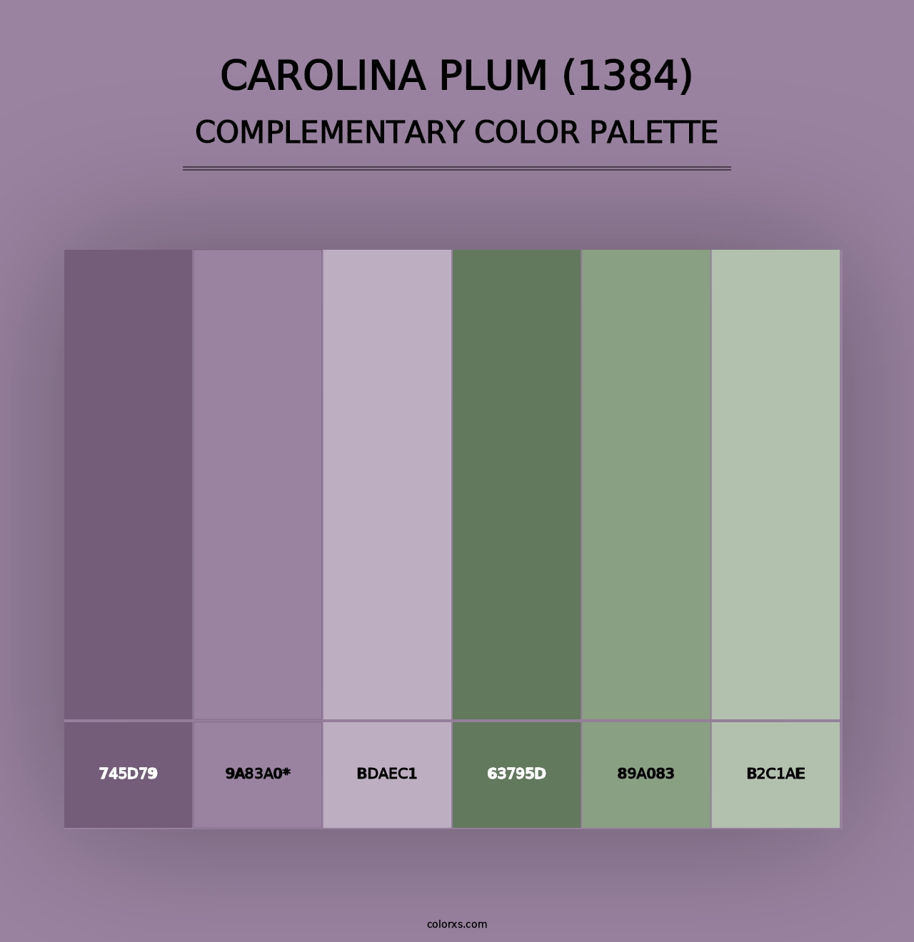 Carolina Plum (1384) - Complementary Color Palette