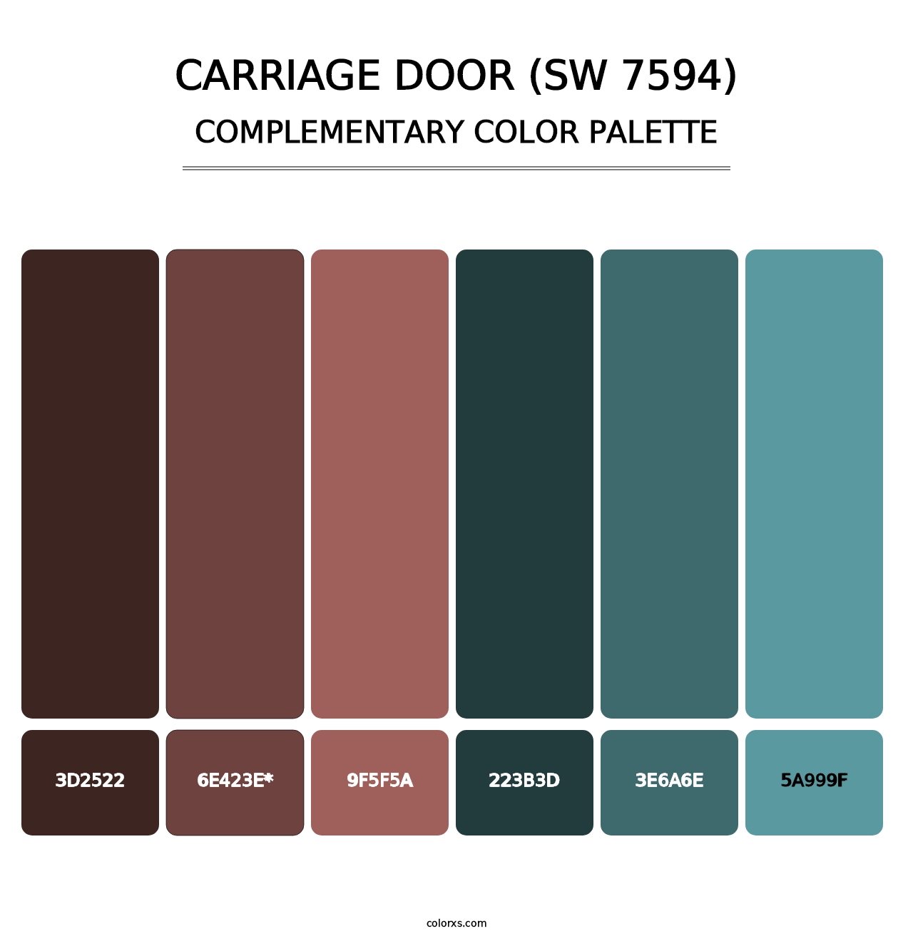 Carriage Door (SW 7594) - Complementary Color Palette