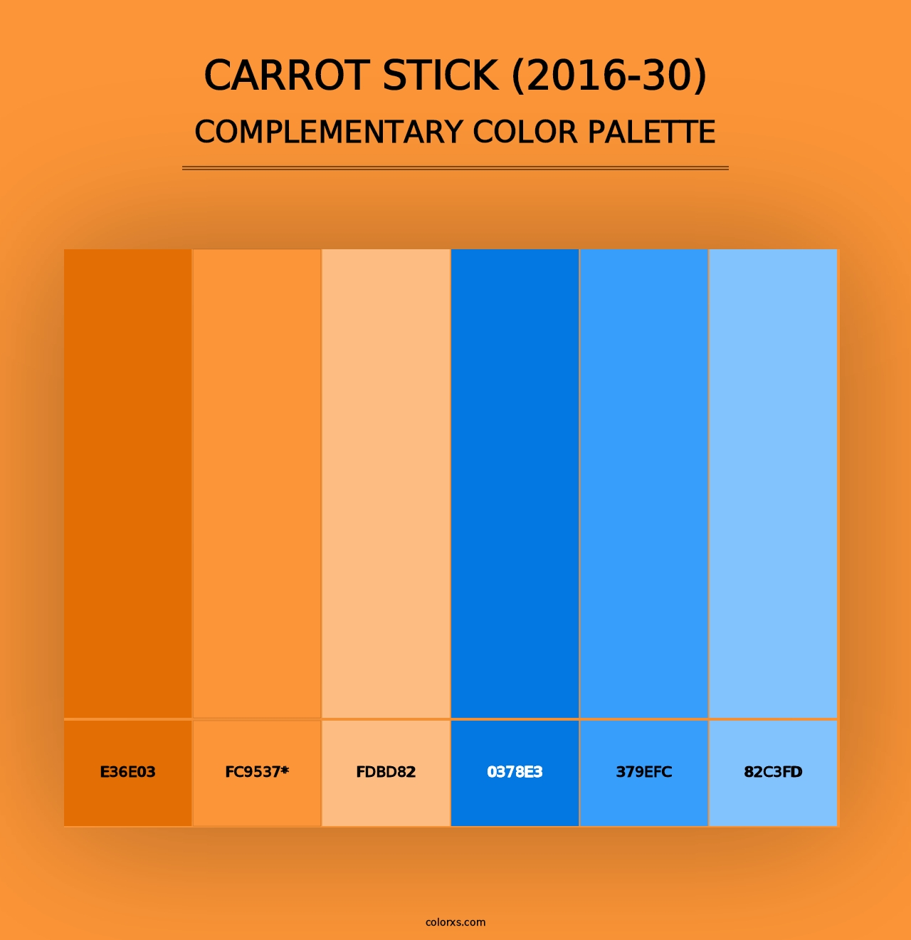 Carrot Stick (2016-30) - Complementary Color Palette