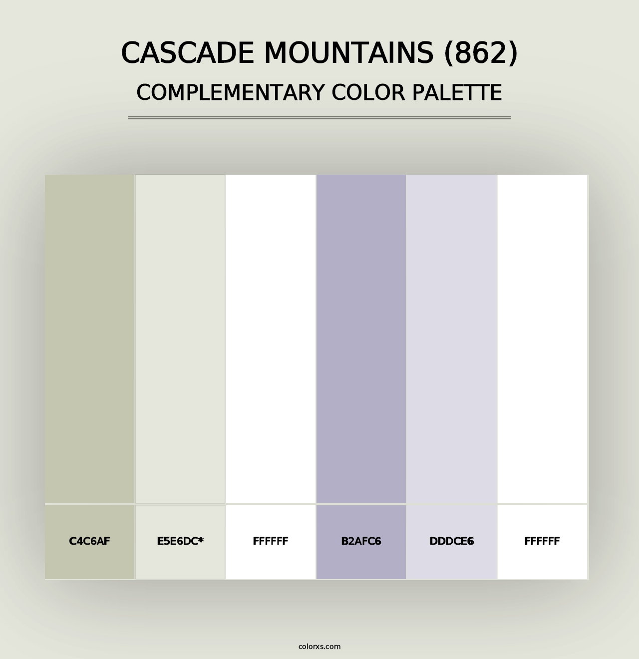 Cascade Mountains (862) - Complementary Color Palette