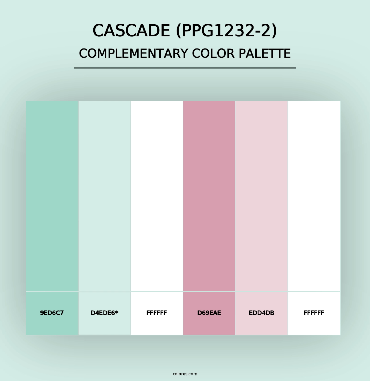 Cascade (PPG1232-2) - Complementary Color Palette