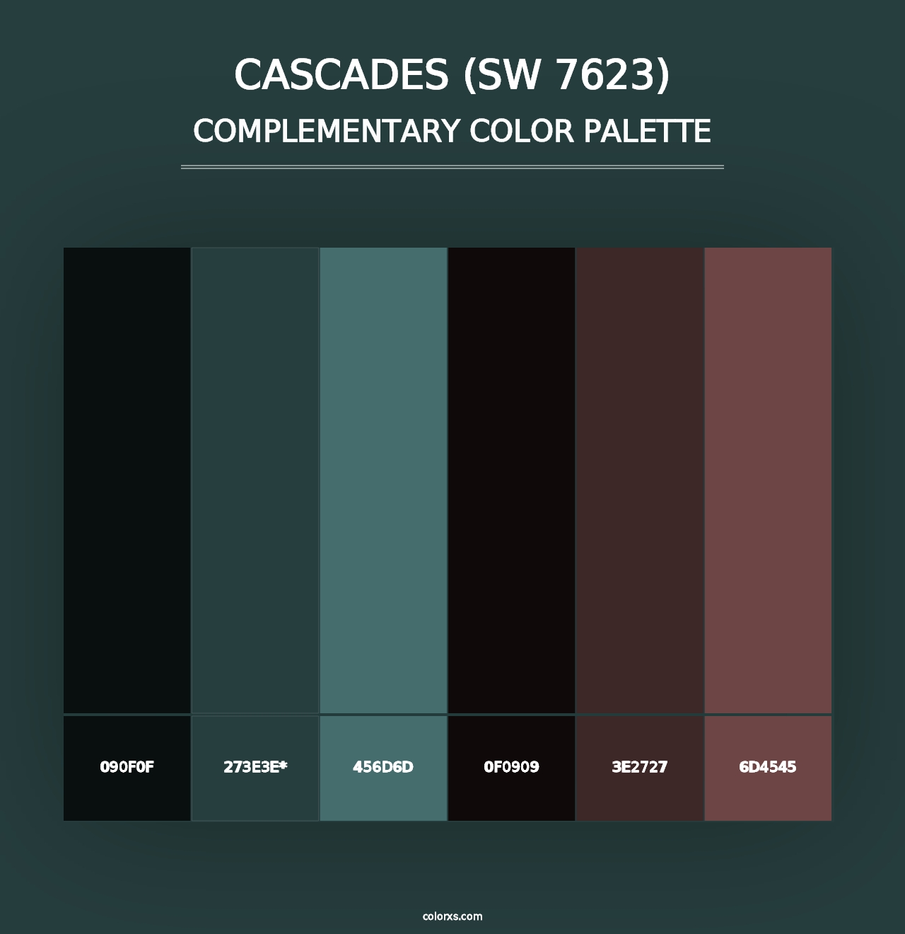 Cascades (SW 7623) - Complementary Color Palette