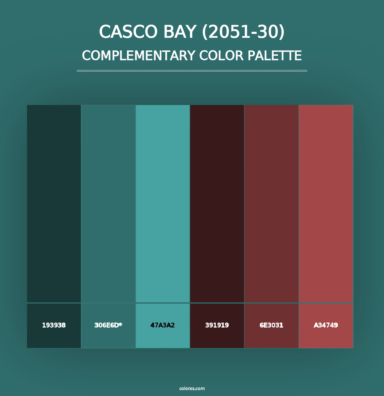 Casco Bay (2051-30) - Complementary Color Palette