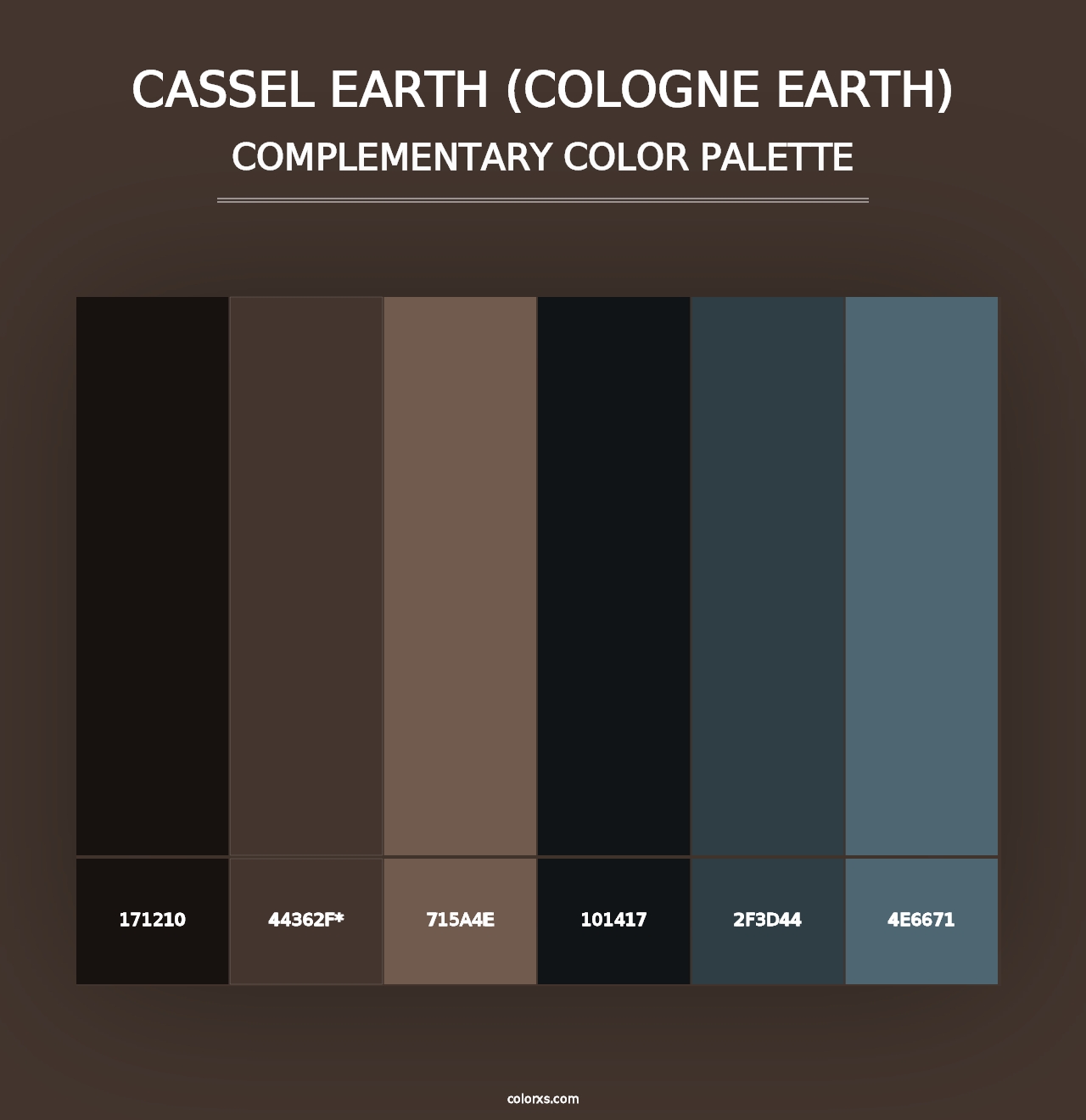 Cassel Earth (Cologne Earth) - Complementary Color Palette