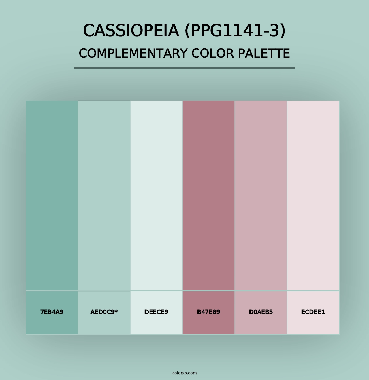 Cassiopeia (PPG1141-3) - Complementary Color Palette