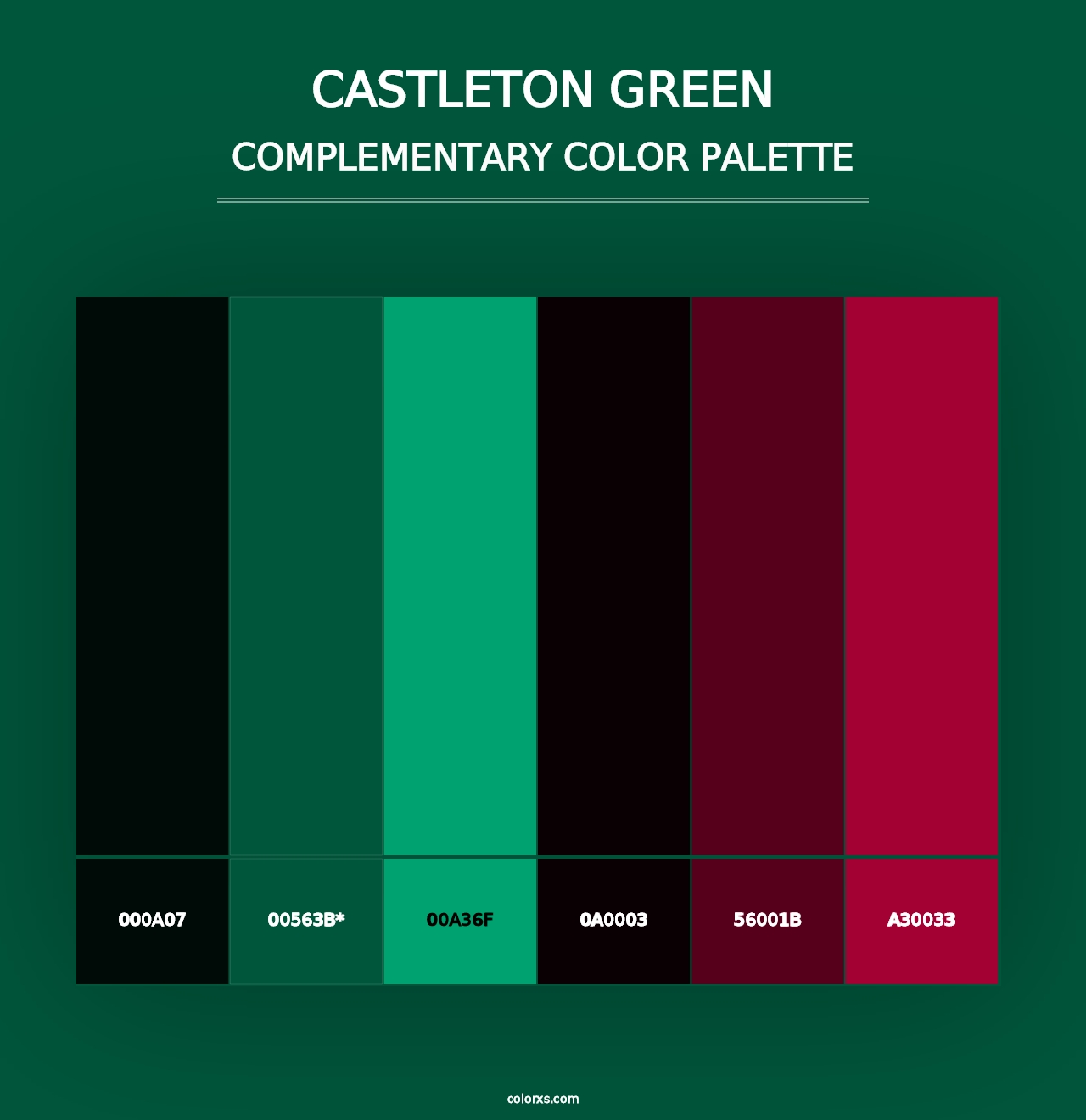 Castleton Green - Complementary Color Palette