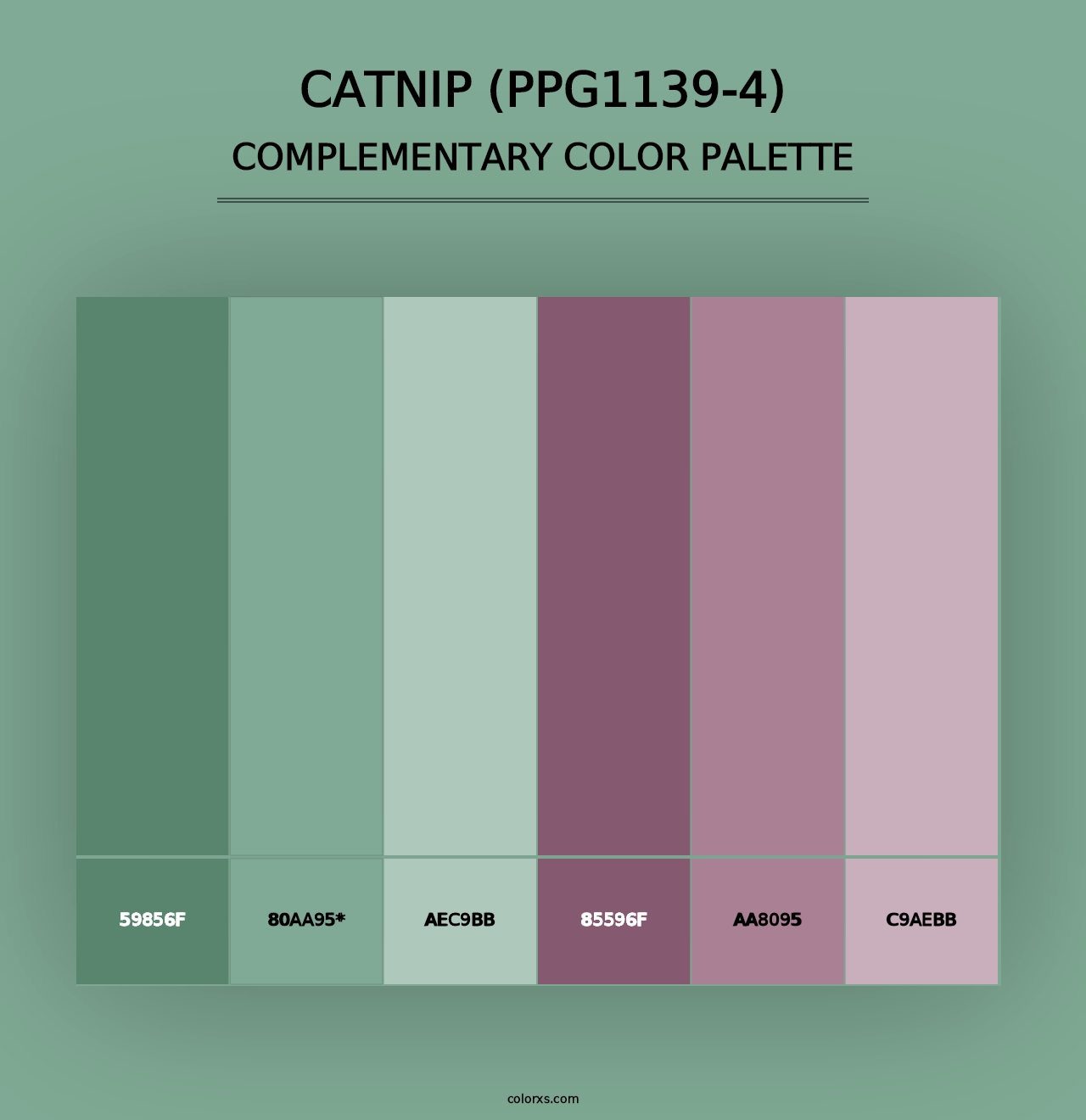 Catnip (PPG1139-4) - Complementary Color Palette