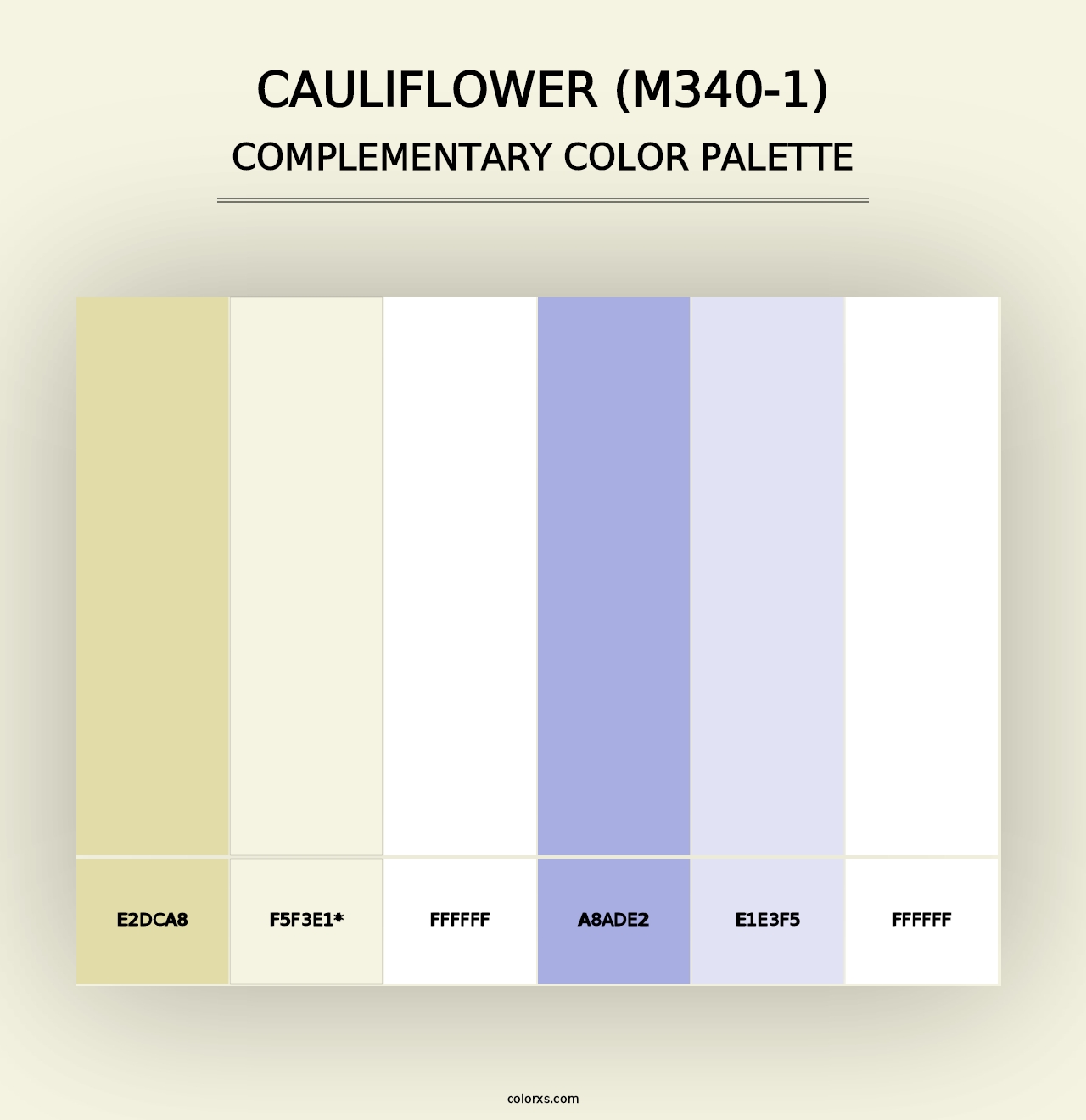 Cauliflower (M340-1) - Complementary Color Palette