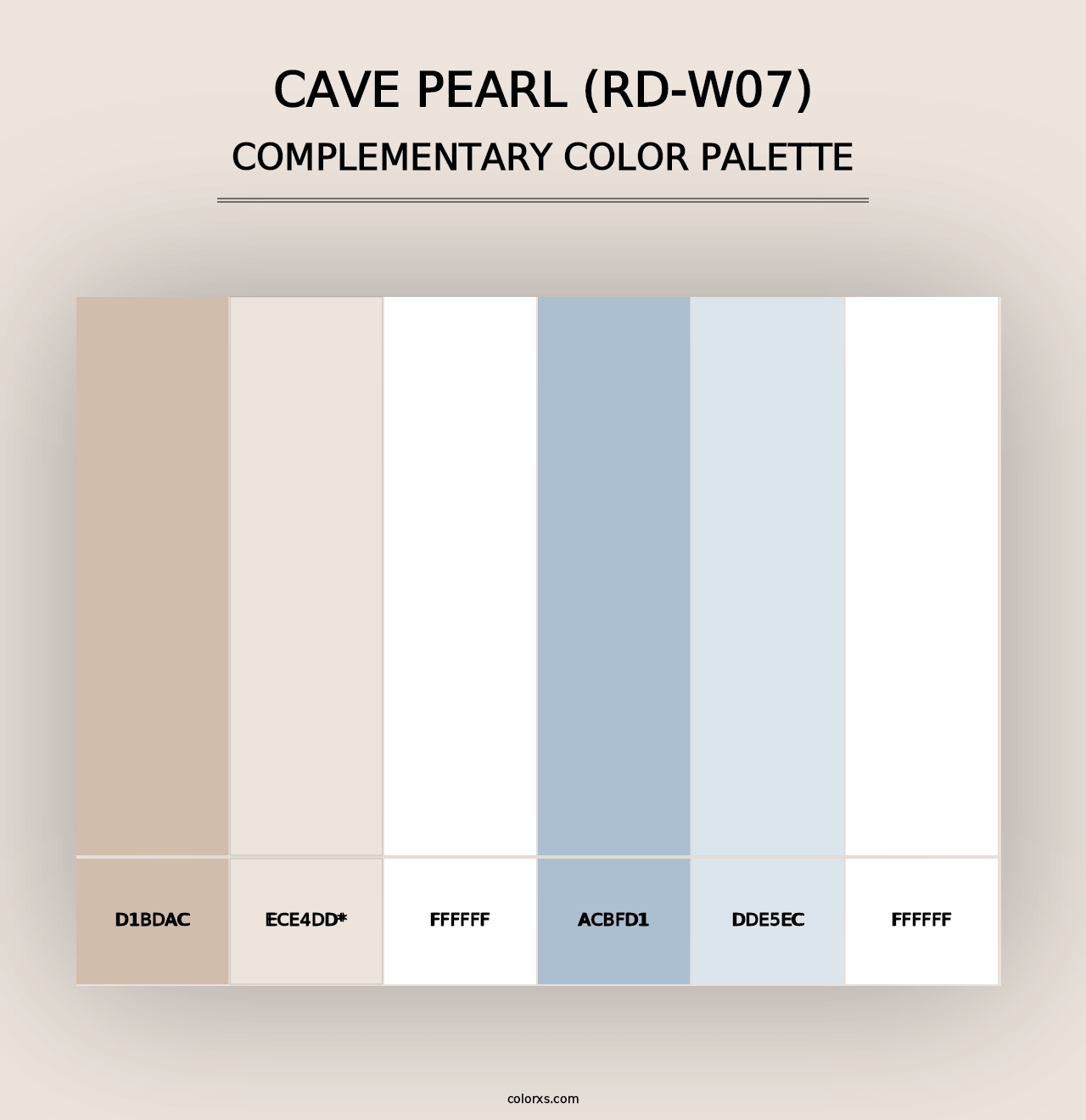 Cave Pearl (RD-W07) - Complementary Color Palette