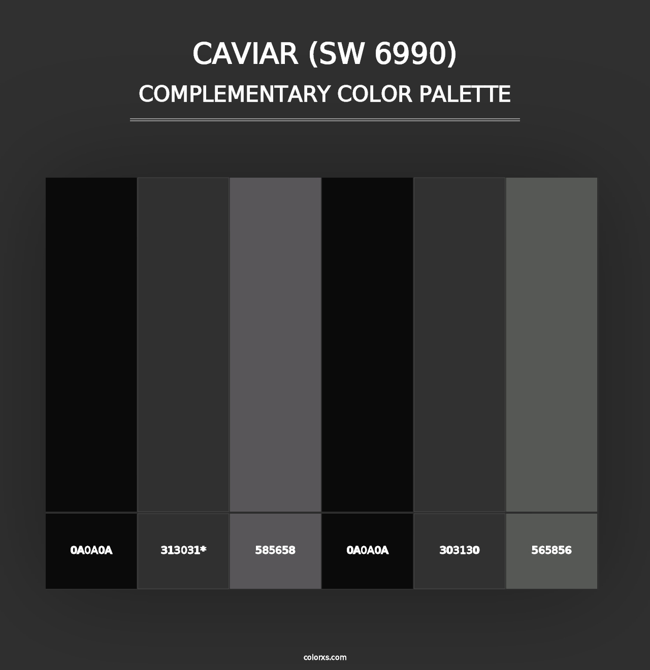 Caviar (SW 6990) - Complementary Color Palette