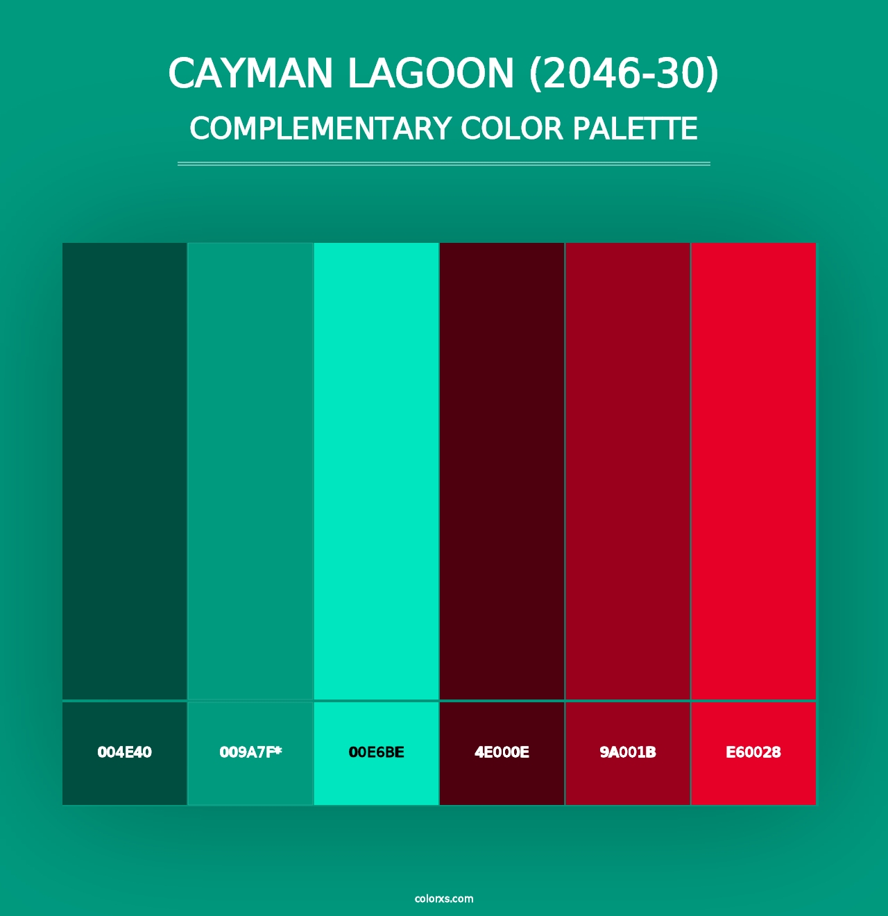 Cayman Lagoon (2046-30) - Complementary Color Palette