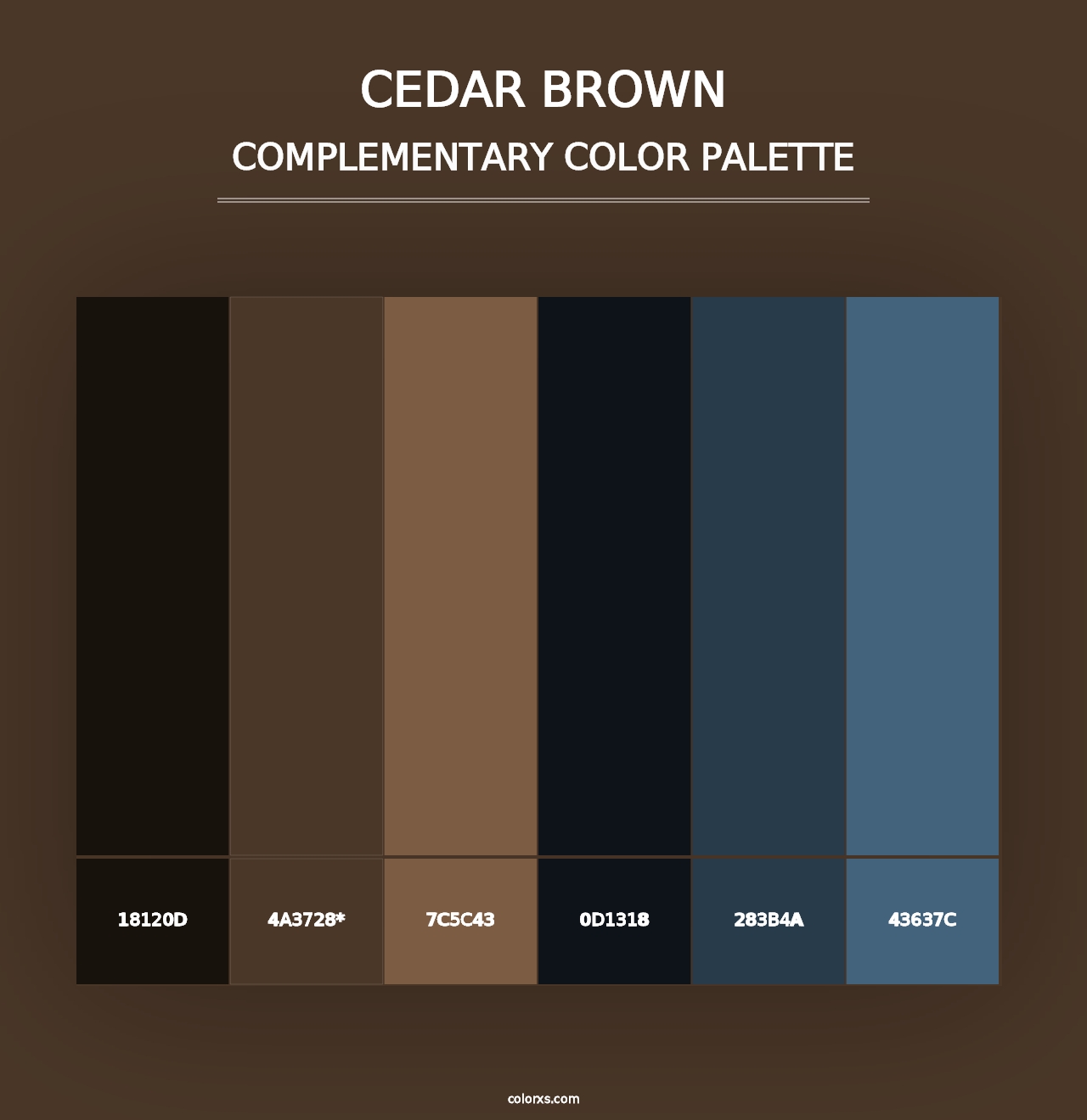 Cedar Brown - Complementary Color Palette