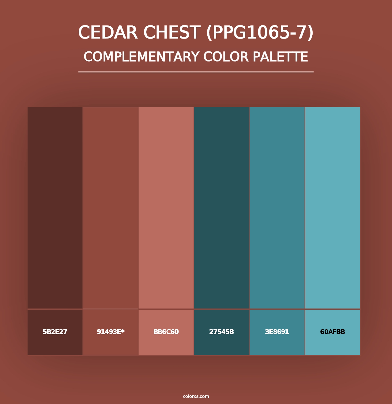 Cedar Chest (PPG1065-7) - Complementary Color Palette