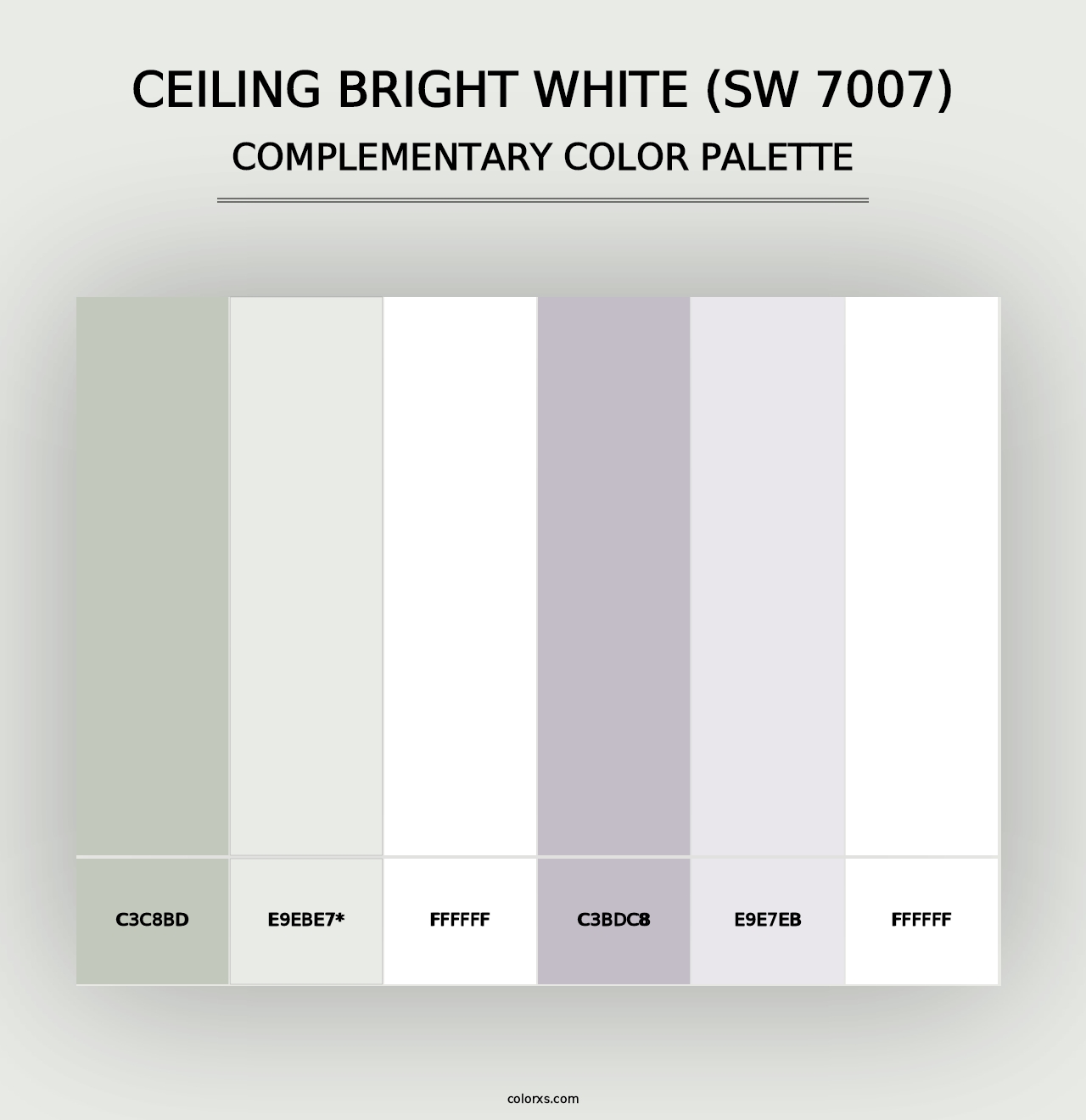 Ceiling Bright White (SW 7007) - Complementary Color Palette