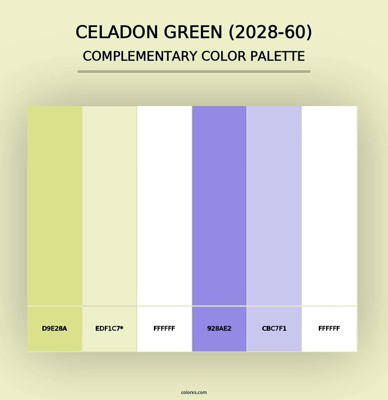 Celadon Green (2028-60) - Complementary Color Palette