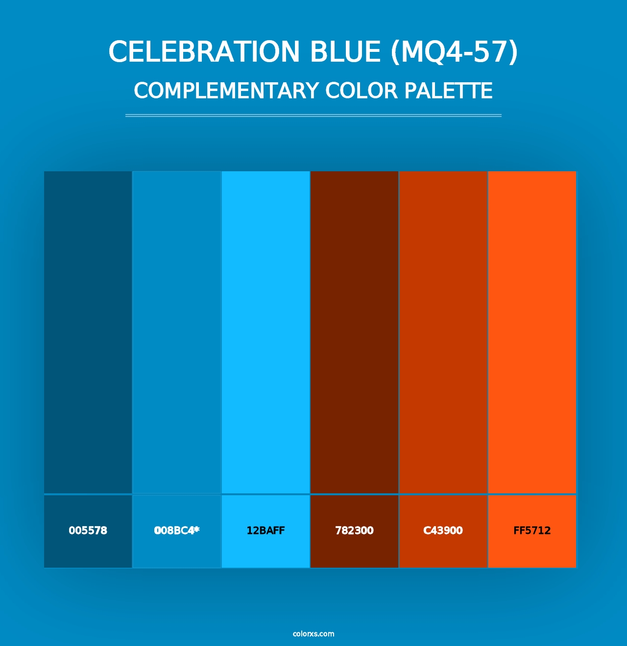 Celebration Blue (MQ4-57) - Complementary Color Palette