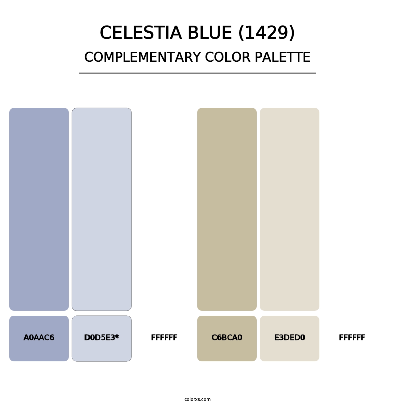 Celestia Blue (1429) - Complementary Color Palette