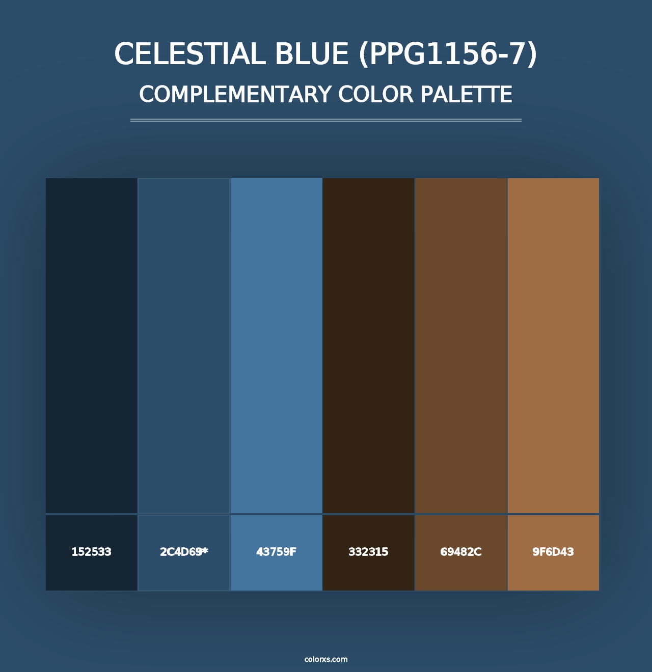 Celestial Blue (PPG1156-7) - Complementary Color Palette