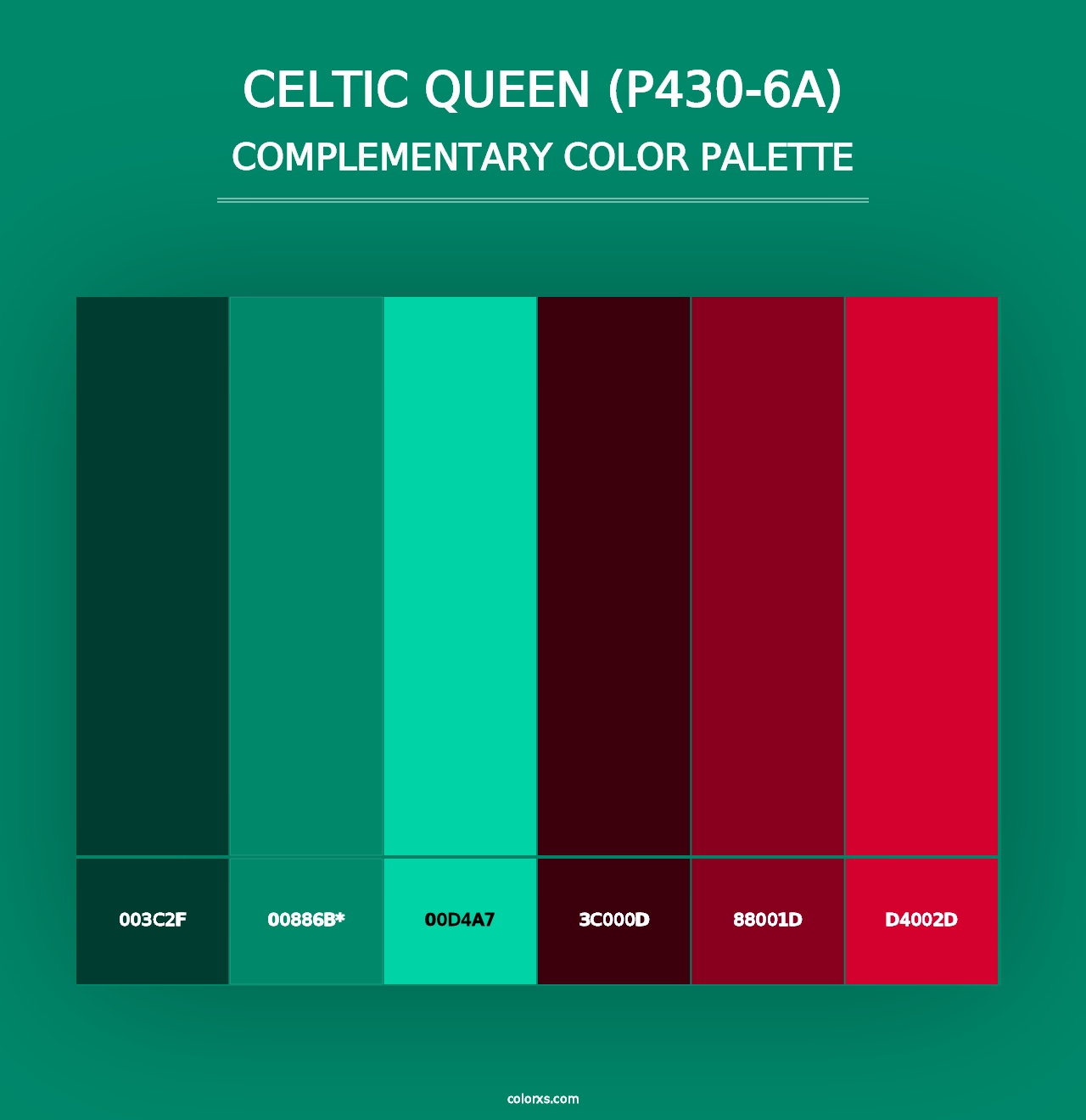 Celtic Queen (P430-6A) - Complementary Color Palette