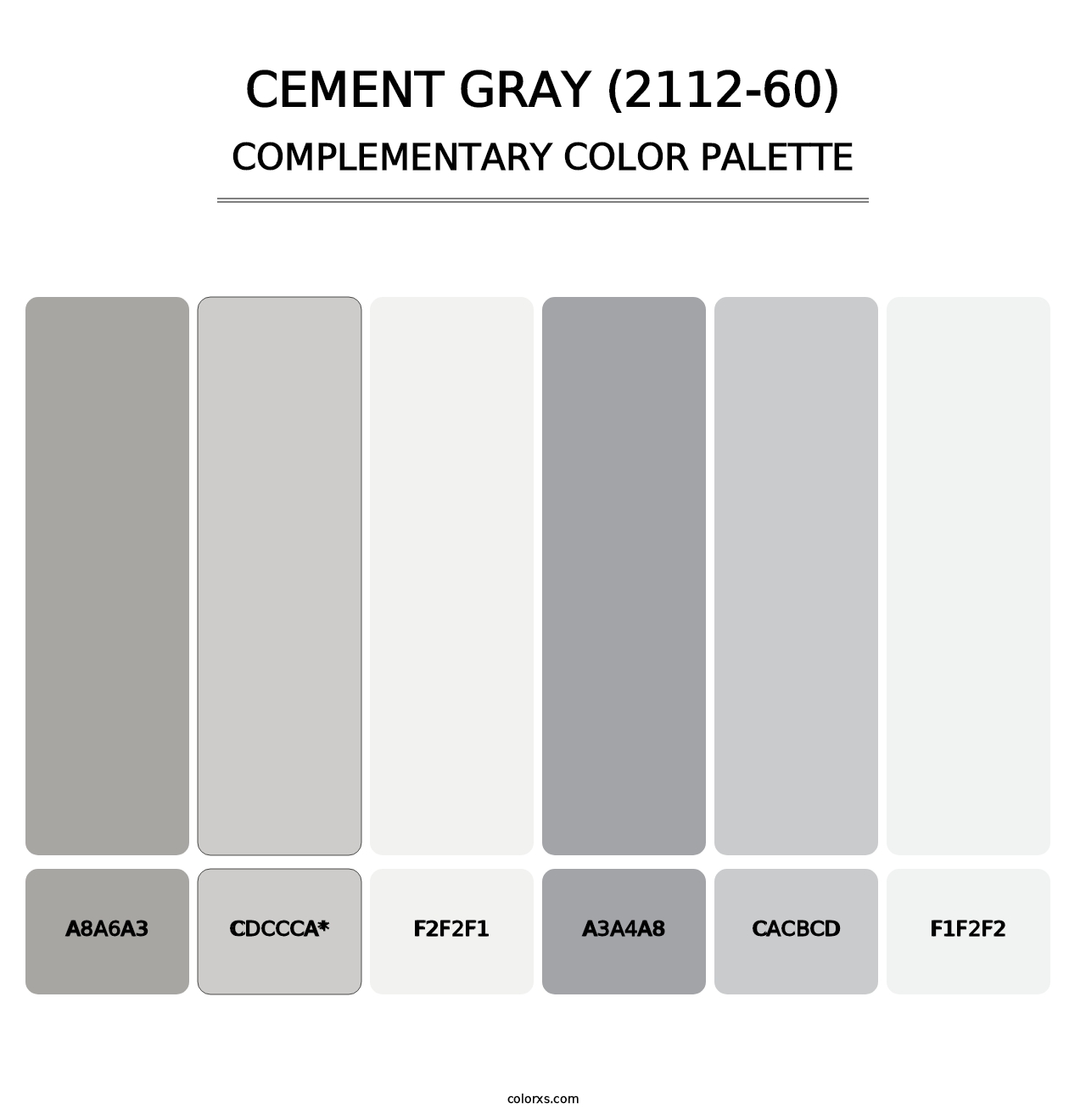 Cement Gray (2112-60) - Complementary Color Palette