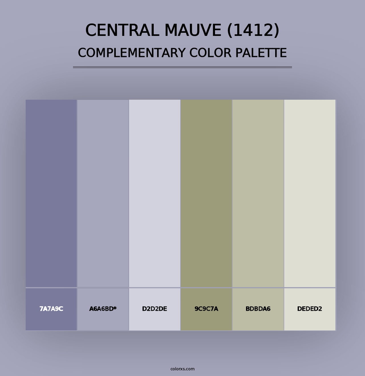 Central Mauve (1412) - Complementary Color Palette