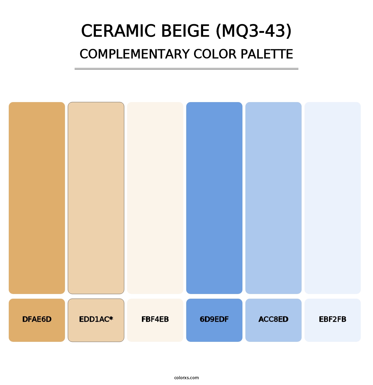 Ceramic Beige (MQ3-43) - Complementary Color Palette