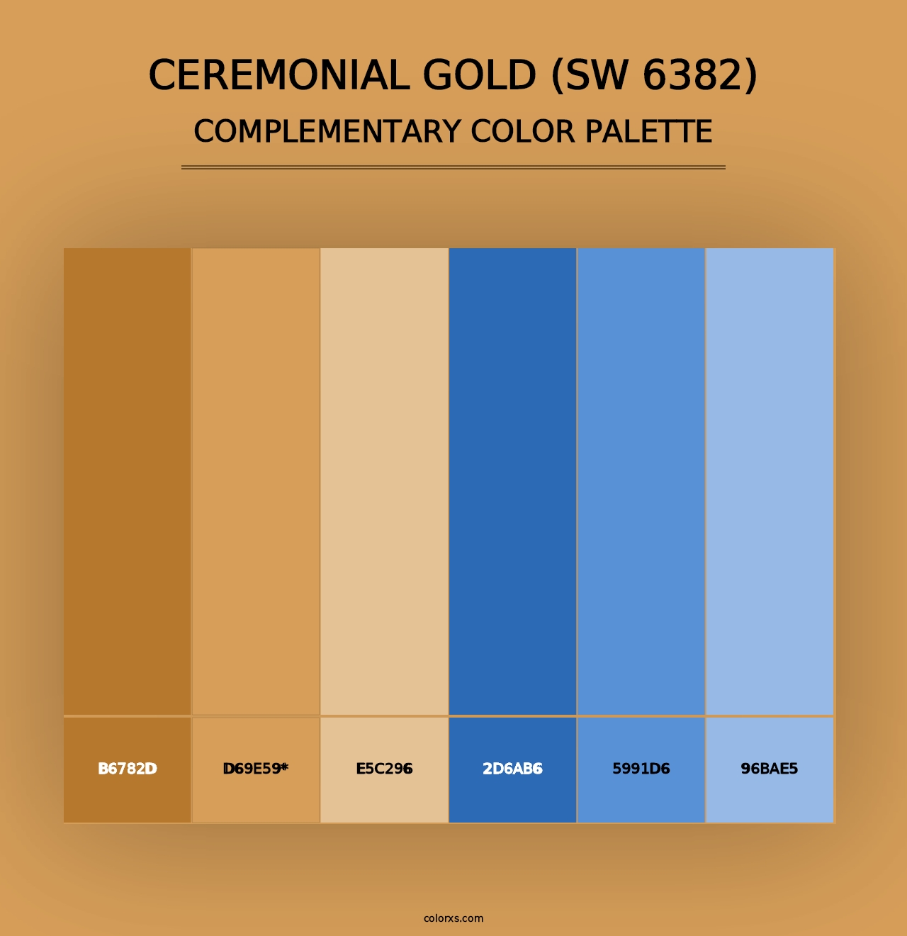 Ceremonial Gold (SW 6382) - Complementary Color Palette