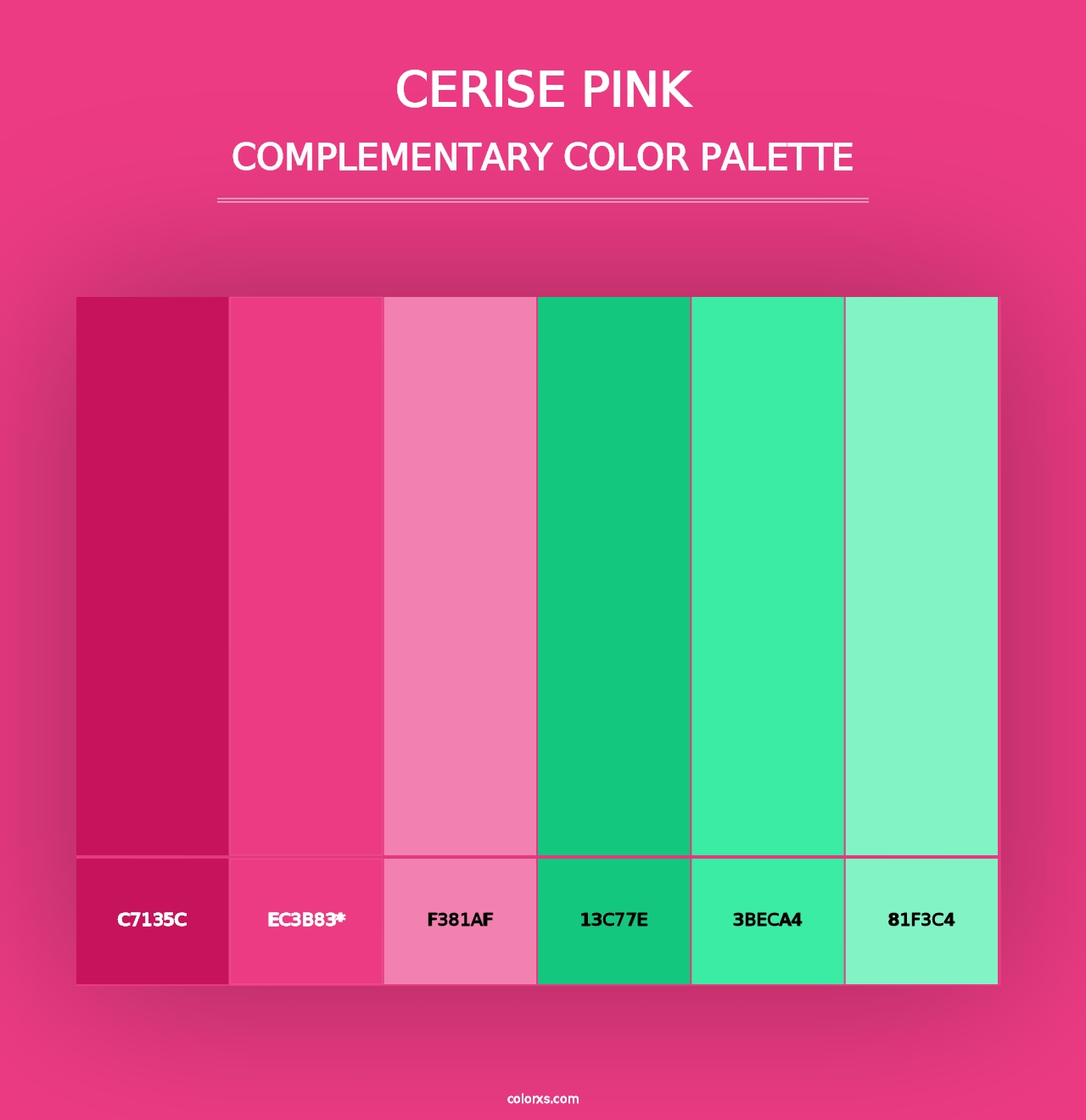 Cerise Pink - Complementary Color Palette