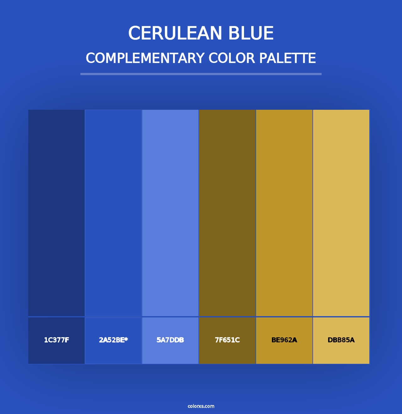 Cerulean blue - Complementary Color Palette