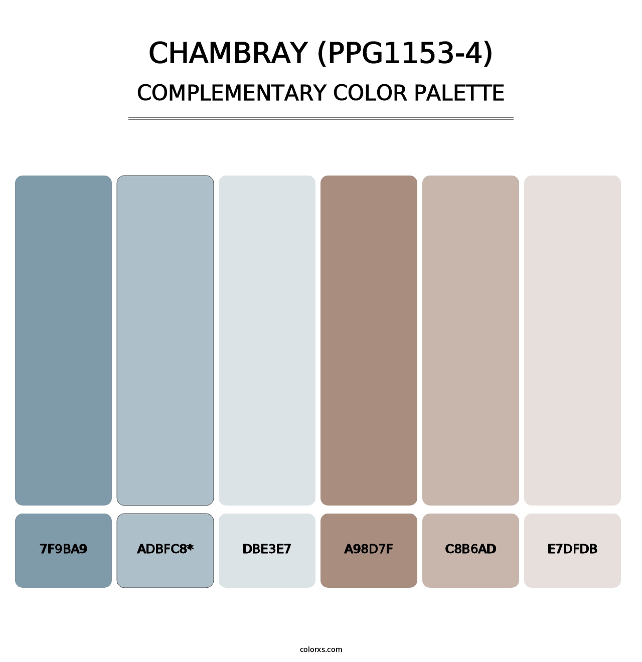 Chambray (PPG1153-4) - Complementary Color Palette