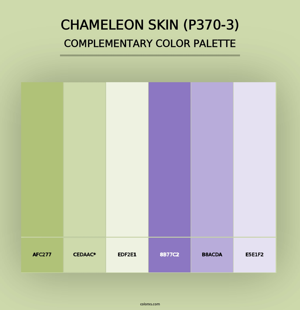 Chameleon Skin (P370-3) - Complementary Color Palette