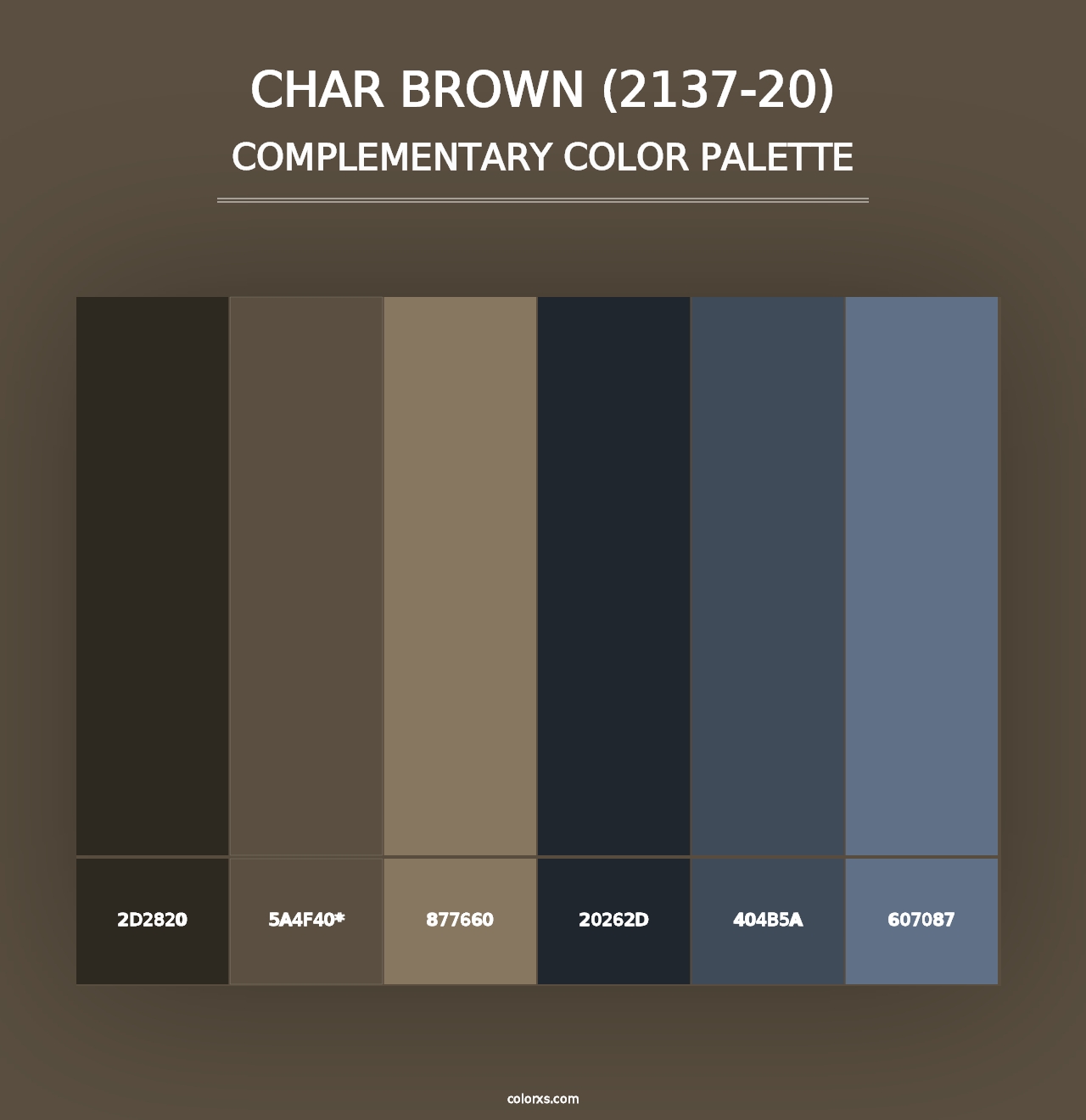 Char Brown (2137-20) - Complementary Color Palette