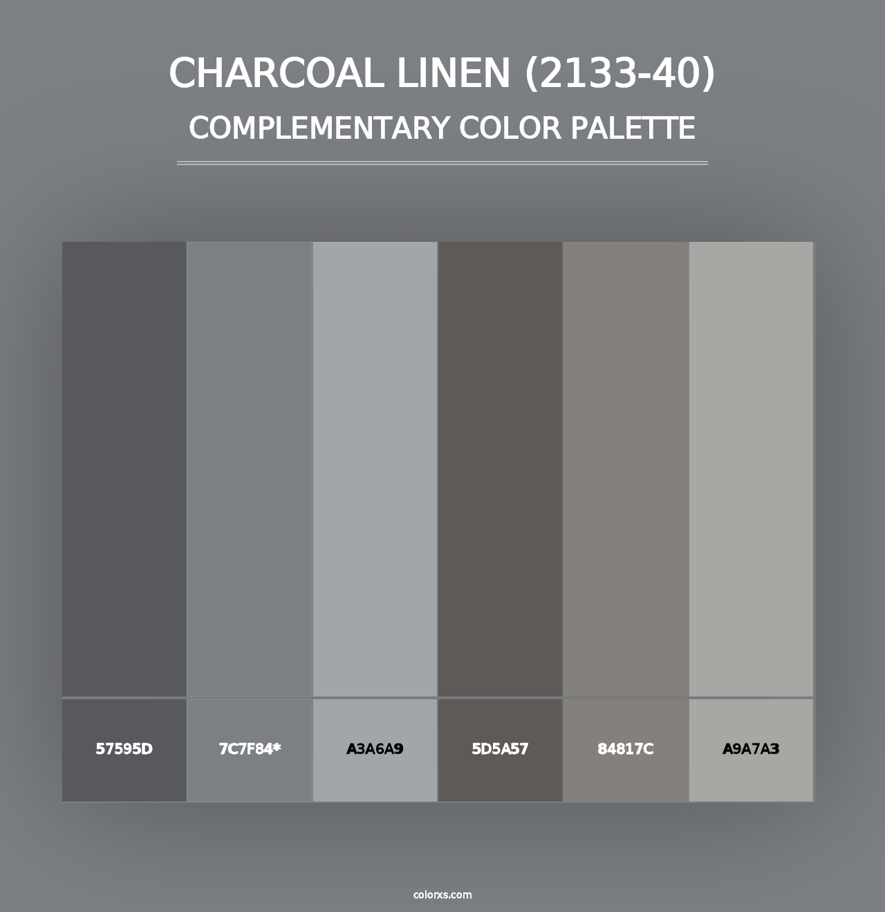 Charcoal Linen (2133-40) - Complementary Color Palette