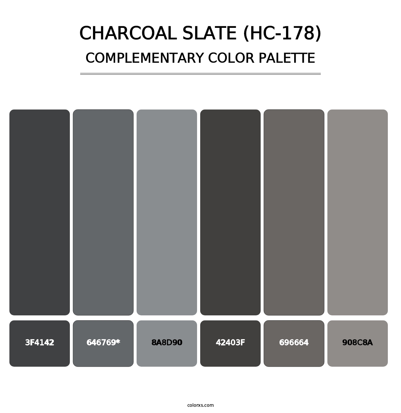 Charcoal Slate (HC-178) - Complementary Color Palette