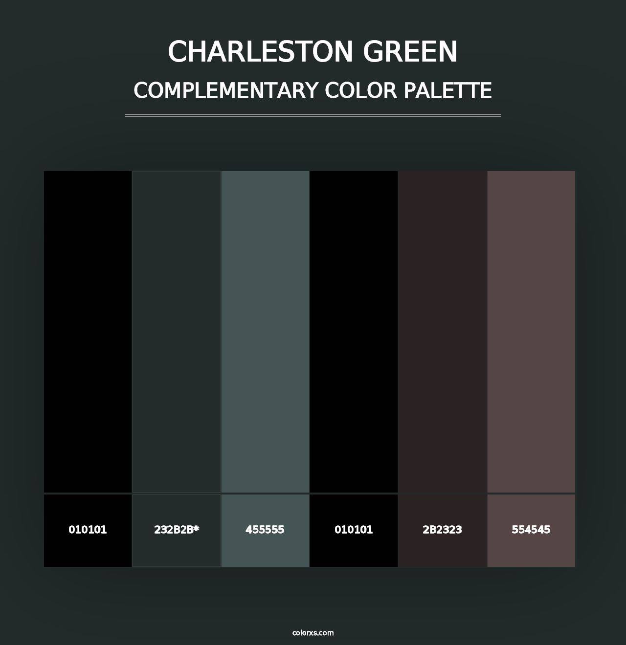 Charleston Green - Complementary Color Palette