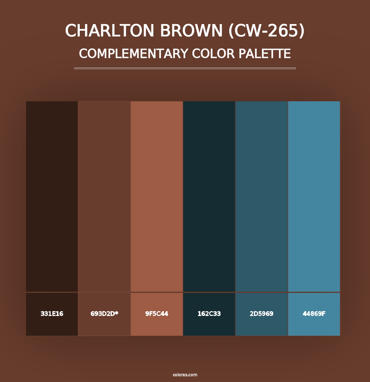 Charlton Brown (CW-265) - Complementary Color Palette