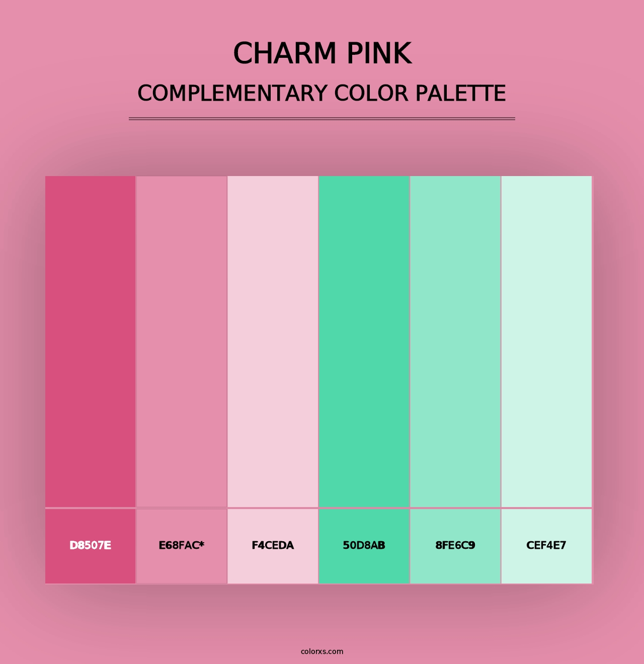 Charm Pink - Complementary Color Palette